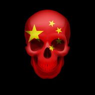 Chinese flag skull