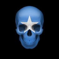 Somalian flag skull