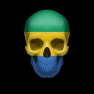 Gabonese flag skull