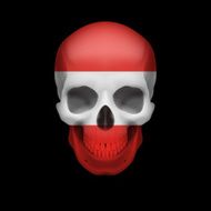 Austrian flag skull