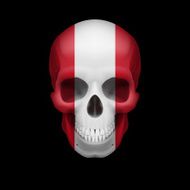 Peruvian flag skull