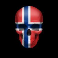 Norwegian flag skull