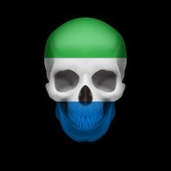Sierra Leone flag skull