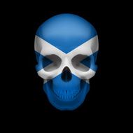 Scottish flag skull