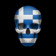 Greek flag skull