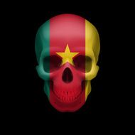 Cameroonian flag skull