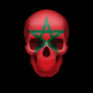 Moroccan flag skull
