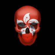Hong Kong flag skull