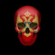 Montenegro flag skull