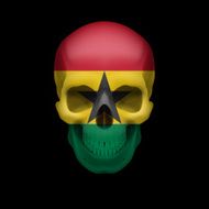 Ghanian flag skull