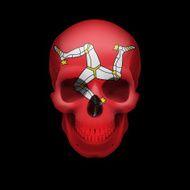 Isle of Man flag skull
