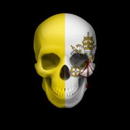 Vatican City flag skull