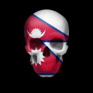 Nepalese flag skull