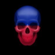 Haitian flag skull