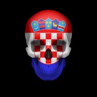 Croatian flag skull