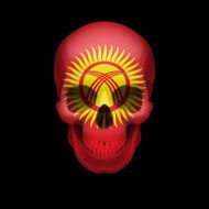 Kyrgyz flag skull