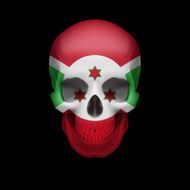 Burundian flag skull