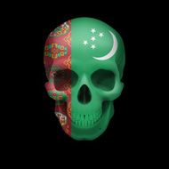 Turkmenian flag skull