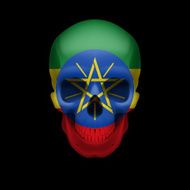 Ethiopian flag skull
