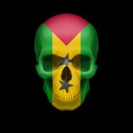 Sao Tome and Principe flag skull
