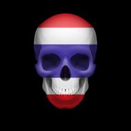 Thai flag skull