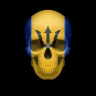 Barbadian flag skull