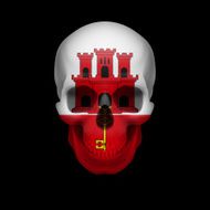 Gibraltar flag skull