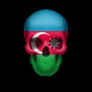 Azerbaijanian flag skull