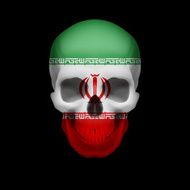 Iranian flag skull