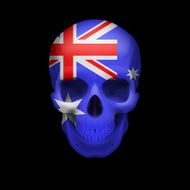 Australian flag skull