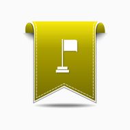 Flag Sign Yellow Vector Icon Design N2