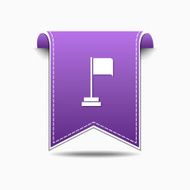 Flag Sign Violet Vector Icon Design N2