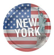 United States of America Round Glass Button