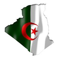 Algeria - map and flag clip-art