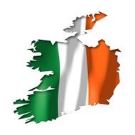 Ireland - map and flag clip-art