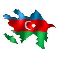 Azerbaijan - map and flag clip-art