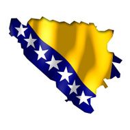 Bosnia and Herzegovina - map flag clip-art