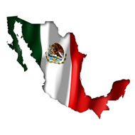 Mexico - map and flag clip-art