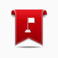 Flag Sign Red Vector Icon Design N2
