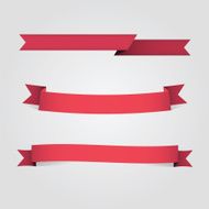 Set Red Banners fot Advertisement