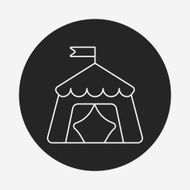 circus tent line icon N4