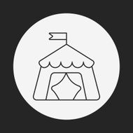 circus tent line icon N6