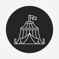 circus tent line icon N8