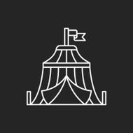 circus tent line icon N9
