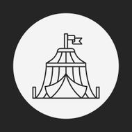circus tent line icon N10