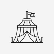 circus tent line icon N11