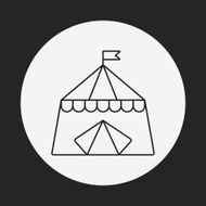 circus tent line icon N14