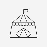 circus tent line icon N15