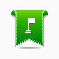 Flag Sign Green Vector Icon Design N3