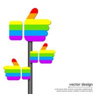 Rainbow signs like icon